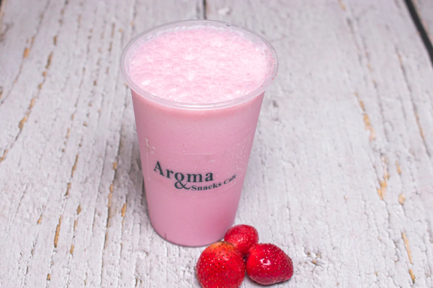 Strawberry Milkshake at Aroma Chai