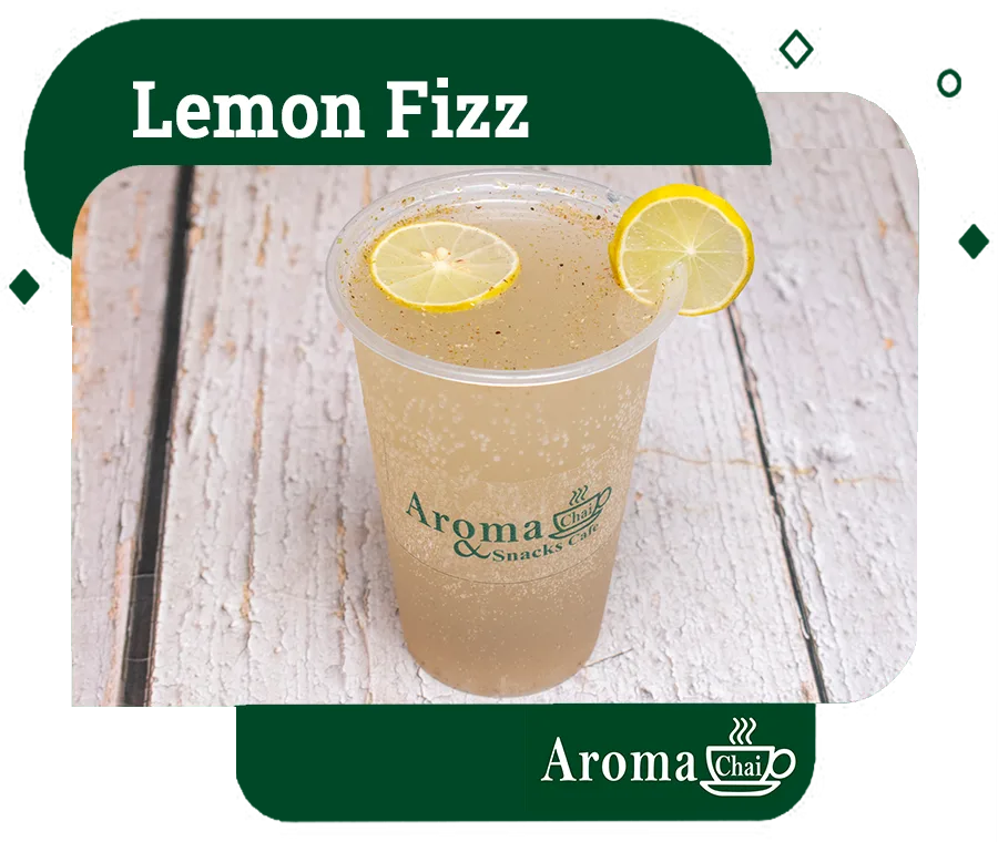 Lemon Fizz drink at Aroma Chai
